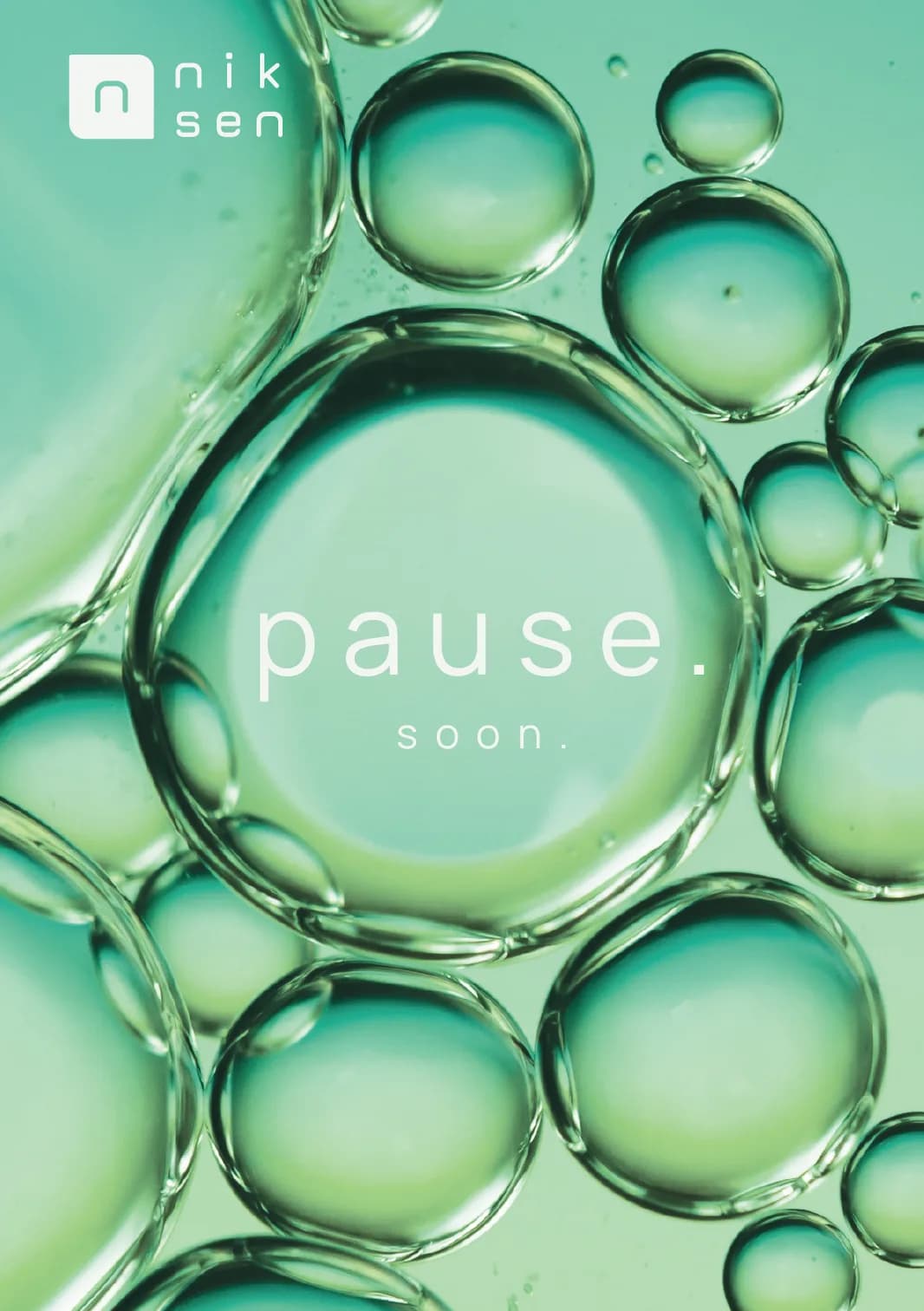 Niksen pause artwork — oil bubbles